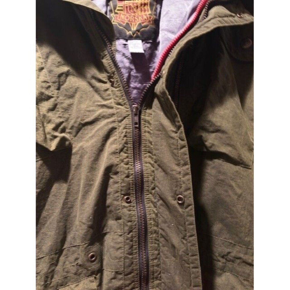 Vintage NORSKA Green Ski Hike Full Zip Snaps Parka Mens Size Medium Nordic - Picture 10 of 16